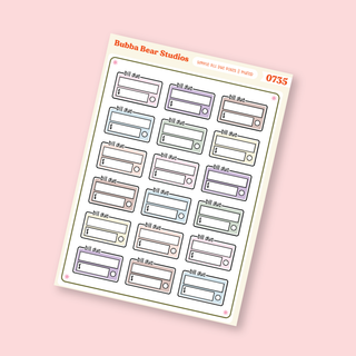 Simple Bill Due Boxes