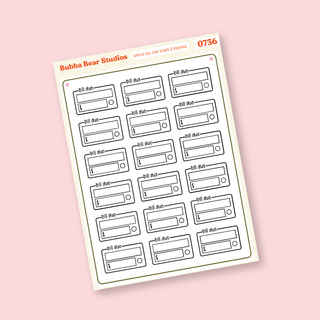 Simple Bill Due Boxes
