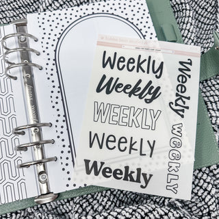 Weekly Text Insert Cover Sticker Bubba Bear Studios Weekly Text Insert Cover Sticker Stickers