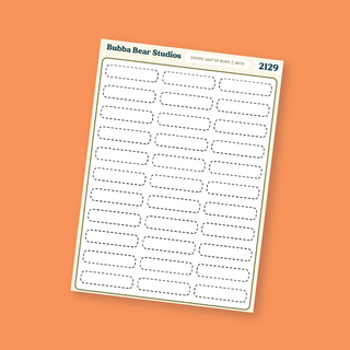 Dashed Quarter Boxes