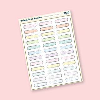 Dashed Quarter Boxes