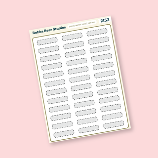 Dashed Quarter Boxes