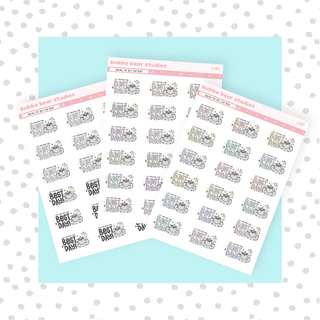 Having the Best Day Bear Buy All (Set of 3) Bubba Bear Studios Having the Best Day Bear Stickers