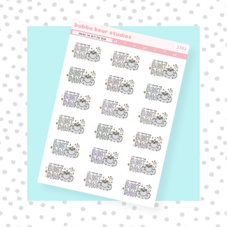 Having the Best Day Bear Muted Bubba Bear Studios Having the Best Day Bear Stickers