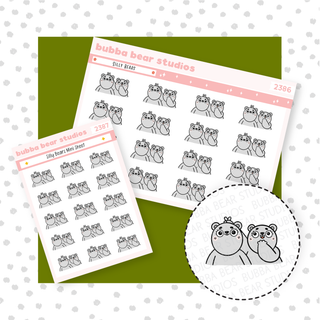 Silly Bears Buy Both Sizes (Set of 2) Bubba Bear Studios Silly Bears Stickers