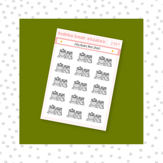 Silly Bears Mini Sheet Bubba Bear Studios Silly Bears Stickers