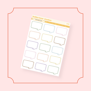 Speech Bubble Box Bubba Bear Studios Speech Bubble Box Stickers