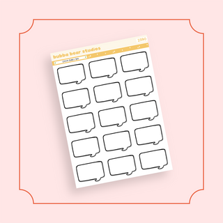 Speech Bubble Box Bubba Bear Studios Speech Bubble Box Stickers