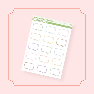 Speech Bubble Box Bubba Bear Studios Speech Bubble Box Stickers