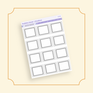 Lined Solid Square Box Bubba Bear Studios Lined Solid Square Box Stickers