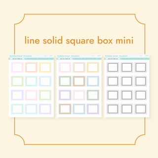Lined Solid Square Box Bubba Bear Studios Lined Solid Square Box Stickers