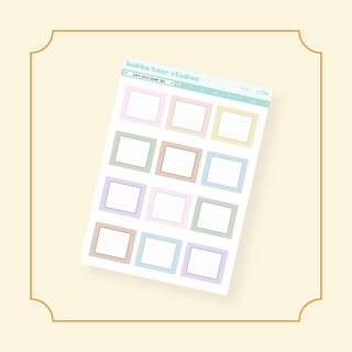 Lined Solid Square Box Bubba Bear Studios Lined Solid Square Box Stickers