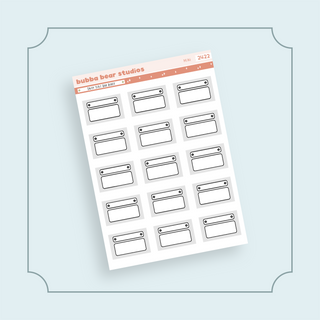 Daisy Title Bar Boxes Bubba Bear Studios Daisy Title Bar Boxes Stickers