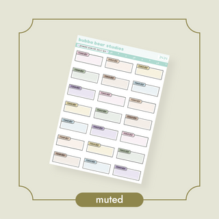 Reminder Highlight Bullet Box Standard Muted Bubba Bear Studios Reminder Highlight Bullet Box Stickers