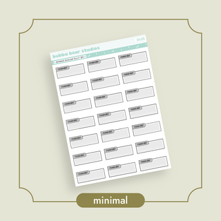 Reminder Highlight Bullet Box Standard Minimal Bubba Bear Studios Reminder Highlight Bullet Box Stickers