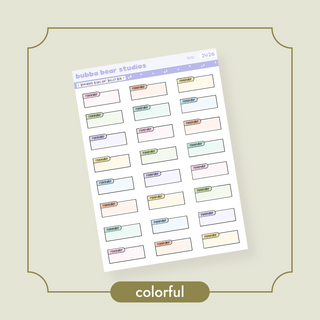 Reminder Highlight Bullet Box Mini Colorful Bubba Bear Studios Reminder Highlight Bullet Box Stickers