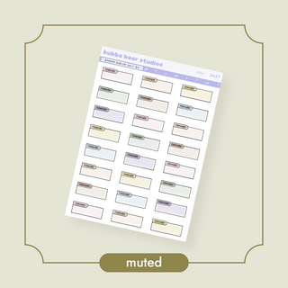 Reminder Highlight Bullet Box Mini Muted Bubba Bear Studios Reminder Highlight Bullet Box Stickers