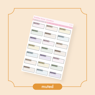 Appointment Highlight Bullet Box Standard Muted Bubba Bear Studios Appointment Highlight Bullet Box Stickers