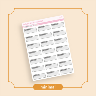 Appointment Highlight Bullet Box Standard Minimal Bubba Bear Studios Appointment Highlight Bullet Box Stickers