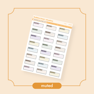 Appointment Highlight Bullet Box Mini Muted Bubba Bear Studios Appointment Highlight Bullet Box Stickers