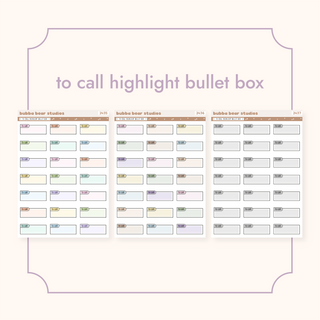 To Call Highlight Bullet Box Standard Buy All (Set of 3) Bubba Bear Studios To Call Highlight Bullet Box Stickers