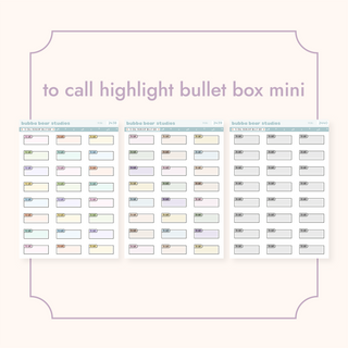 To Call Highlight Bullet Box Mini Buy All (Set of 3) Bubba Bear Studios To Call Highlight Bullet Box Stickers