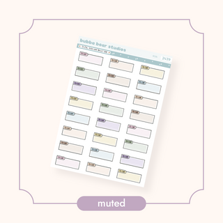 To Call Highlight Bullet Box Mini Muted Bubba Bear Studios To Call Highlight Bullet Box Stickers