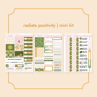 MINI - Radiate Positivity Full Mini Kit Bubba Bear Studios MINI - Radiate Positivity Stickers