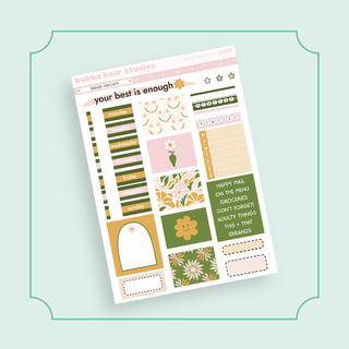 HOBONICHI COUSIN - Radiate Positivity Page 1 - Deco + Date Covers Bubba Bear Studios HOBONICHI COUSIN - Radiate Positivity Stickers