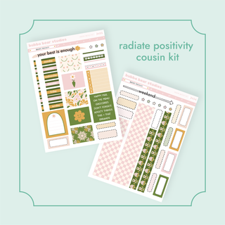 HOBONICHI COUSIN - Radiate Positivity Full Hobonichi Cousin Kit Bubba Bear Studios HOBONICHI COUSIN - Radiate Positivity Stickers