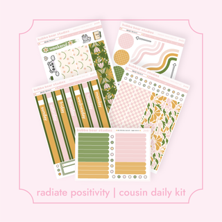 Hobonichi Cousin DAILY - Radiate Positivity Bubba Bear Studios Hobonichi Cousin DAILY - Radiate Positivity Stickers