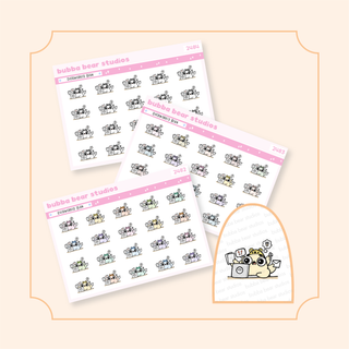 Overworked Beans Quarter Sheet Buy All (Set of 3) Bubba Bear Studios Overworked Beans Stickers