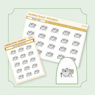 Burnout Bear Buy Both Sizes (Set of 2) Bubba Bear Studios Burnout Bear Stickers