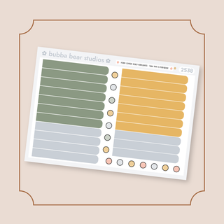 Hobonichi Cousin DAILY - Tidy Up Option 6 Page 5 - Highlights (Clear Matte) Bubba Bear Studios Hobonichi Cousin DAILY - Tidy Up Stickers