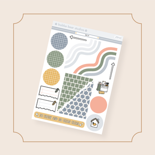 Hobonichi Cousin DAILY - Tidy Up Page 4 - Extras Bubba Bear Studios Hobonichi Cousin DAILY - Tidy Up Stickers