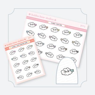 Cloudia - Ticket Stub Buy Both Sizes (Set of 2) Bubba Bear Studios Cloudia - Ticket Stub Stickers