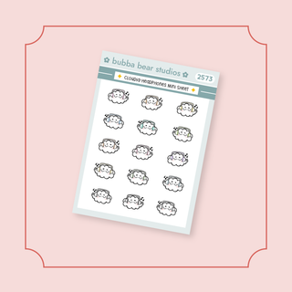 Cloudia - Headphones Mini Sheet Bubba Bear Studios Cloudia - Headphones Stickers