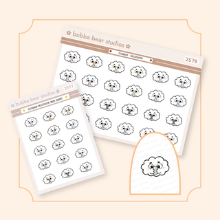 Cloudia - Cellphone Buy Both Sizes (Set of 2) Bubba Bear Studios Cloudia - Cellphone Stickers