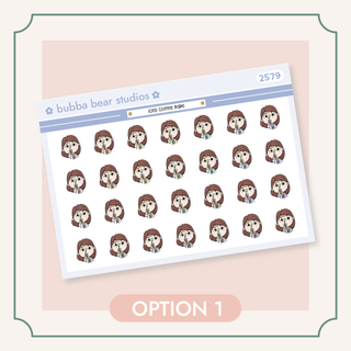 Iced Coffee Babe Option 1 Bubba Bear Studios Iced Coffee Babe Stickers