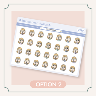 Iced Coffee Babe Option 2 Bubba Bear Studios Iced Coffee Babe Stickers