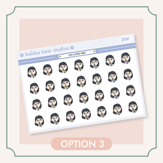 Iced Coffee Babe Option 3 Bubba Bear Studios Iced Coffee Babe Stickers