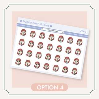 Iced Coffee Babe Option 4 Bubba Bear Studios Iced Coffee Babe Stickers