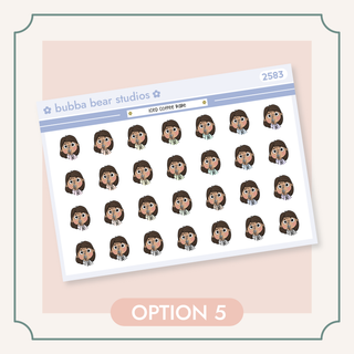 Iced Coffee Babe Option 5 Bubba Bear Studios Iced Coffee Babe Stickers