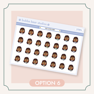 Iced Coffee Babe Option 6 Bubba Bear Studios Iced Coffee Babe Stickers
