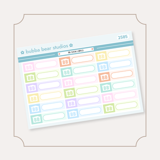 BB Show Labels Standard Colorful Bubba Bear Studios BB Show Labels Stickers