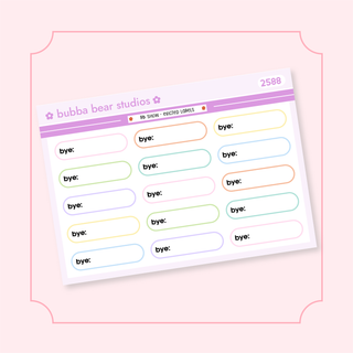 BB Show - Evicted Labels Standard Colorful Bubba Bear Studios BB Show - Evicted Labels Stickers