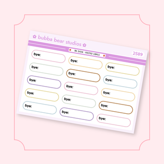 BB Show - Evicted Labels Standard Muted Bubba Bear Studios BB Show - Evicted Labels Stickers