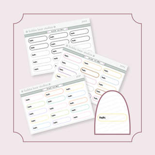 BB Show - HOH Labels Standard Buy All (Set of 3) Bubba Bear Studios BB Show - HOH Labels Stickers