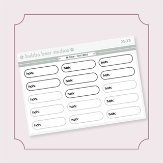 BB Show - HOH Labels Standard Minimal Bubba Bear Studios BB Show - HOH Labels Stickers
