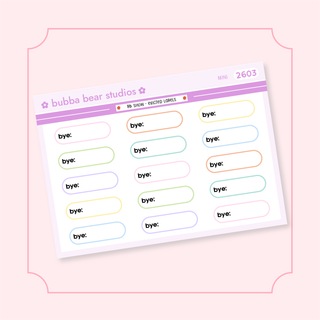 BB Show - Evicted Labels Mini Colorful Bubba Bear Studios BB Show - Evicted Labels Stickers